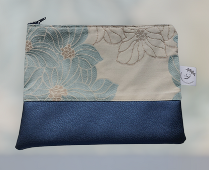 Blue flower pouch