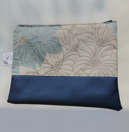 Blue flower pouch