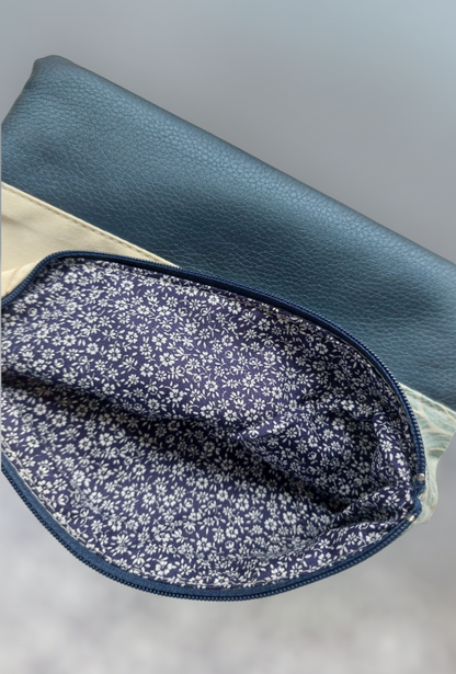 Blue flower pouch