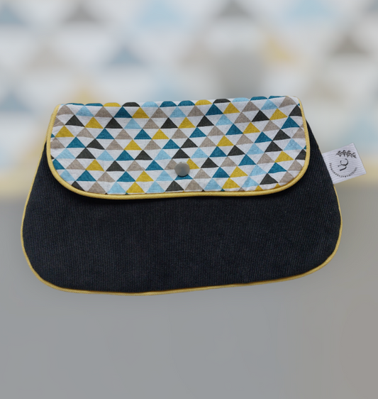 Colored triangle pencil case