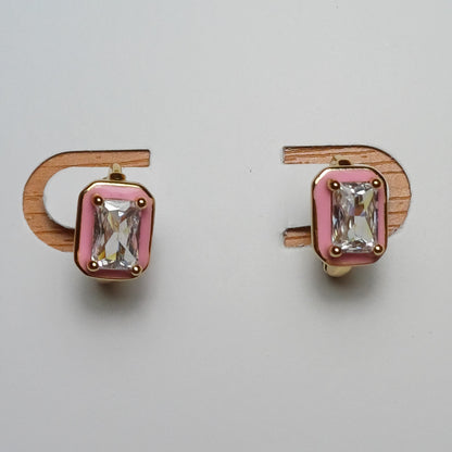 Rose diamond earrings.