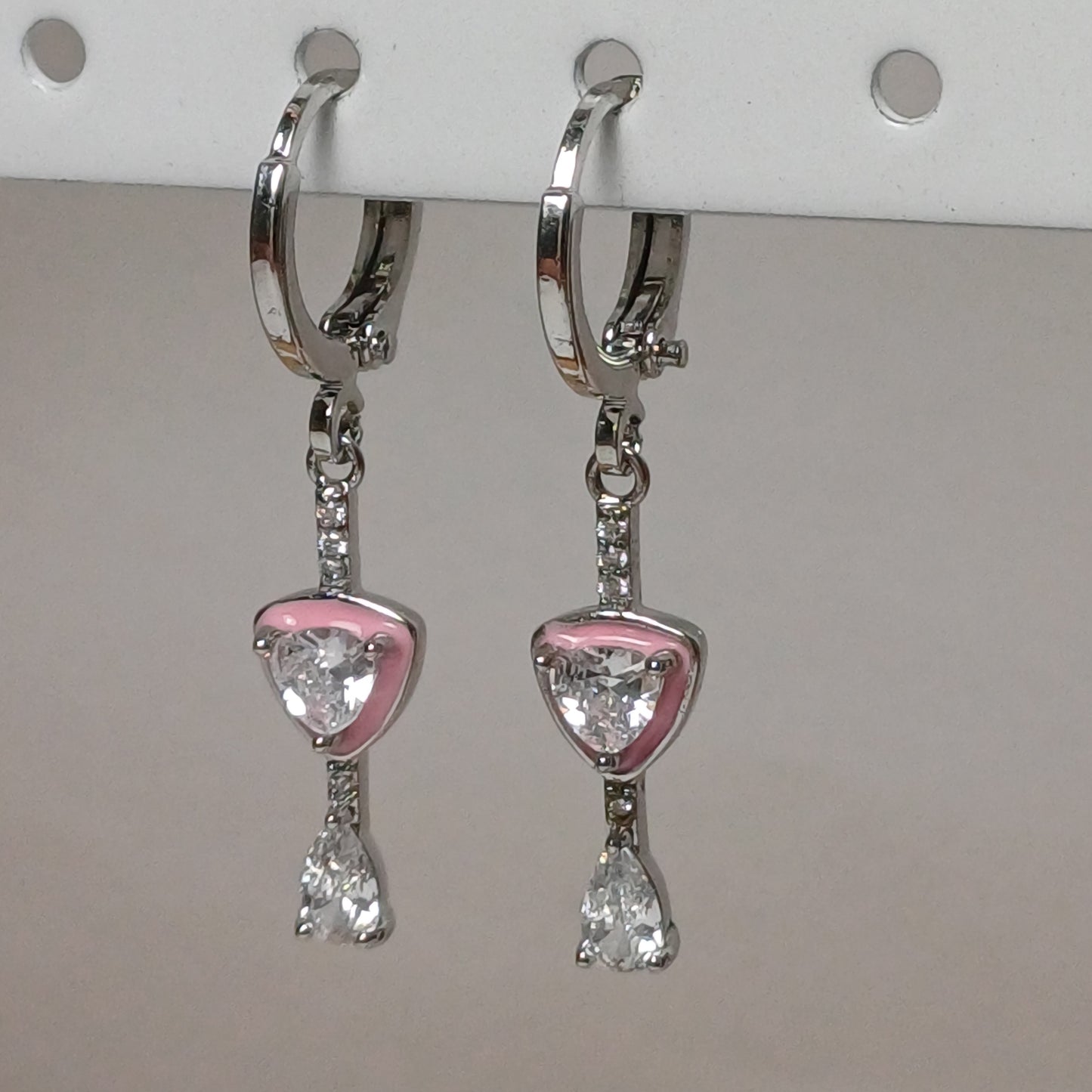 Rose waterfall earrings.