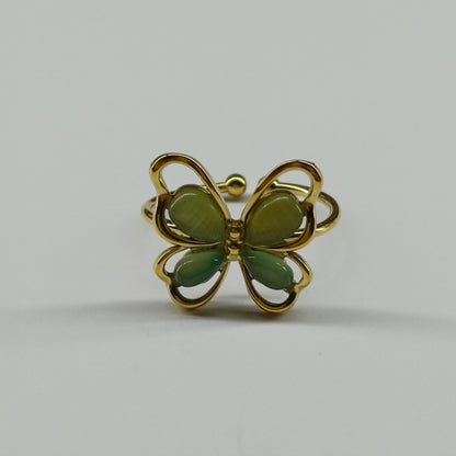 Sage butterfly ring