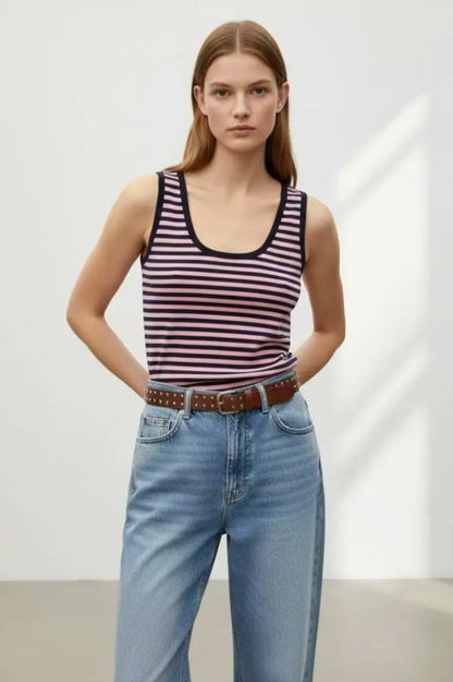 Liv Striped Basic Top