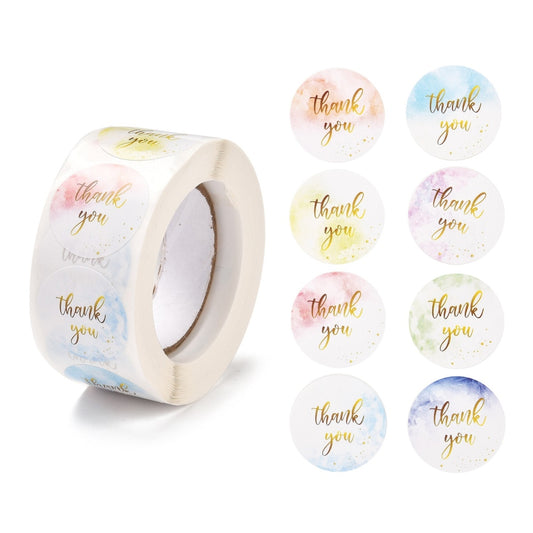 Thankyou Stickerrol aquarelle