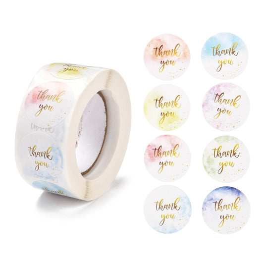 Thankyou Sticker roll aquarelle