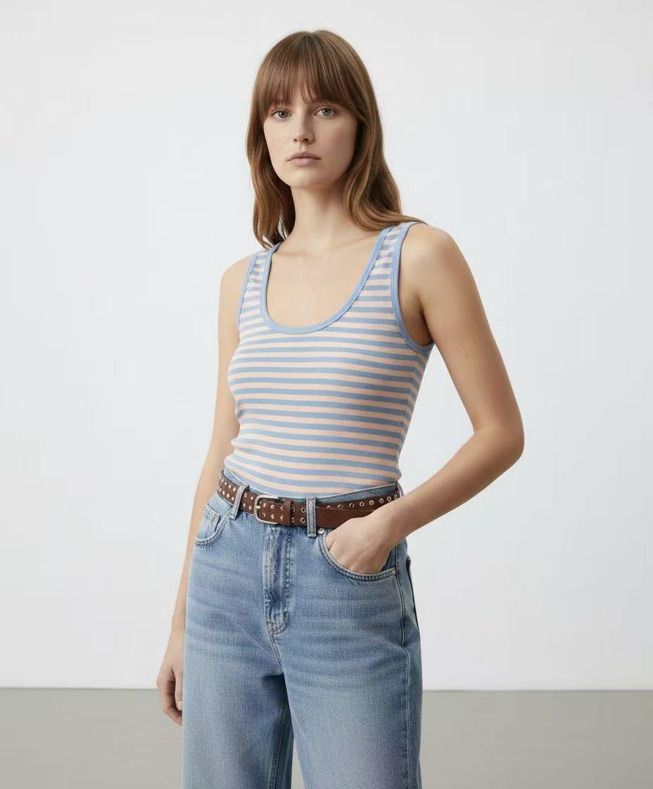 Liv Striped Basic Top
