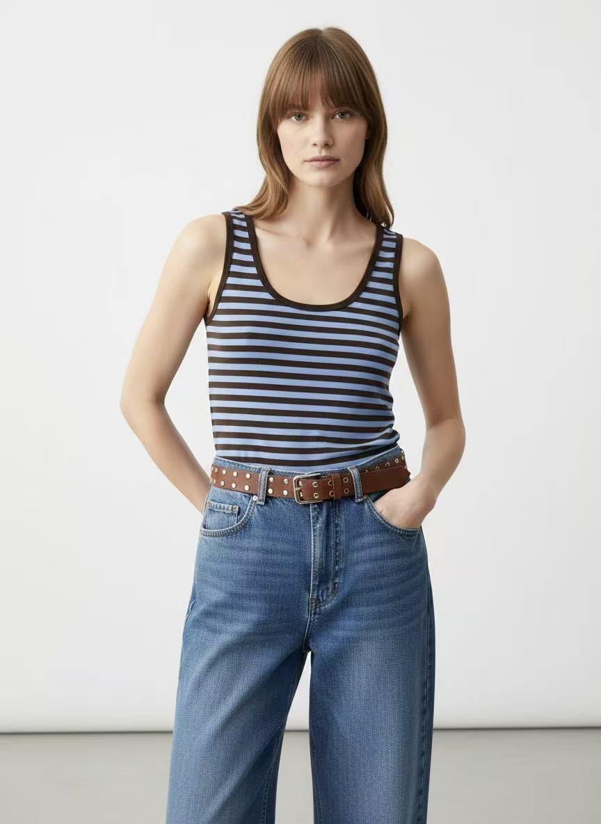 Liv Striped Basic Top