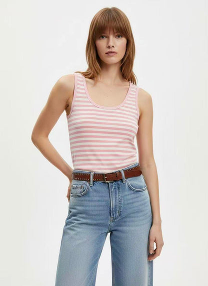 Liv Striped Basic Top