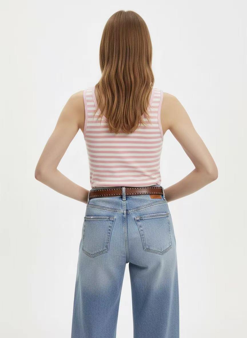 Liv Striped Basic Top