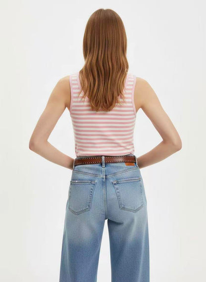 Liv Striped Basic Top