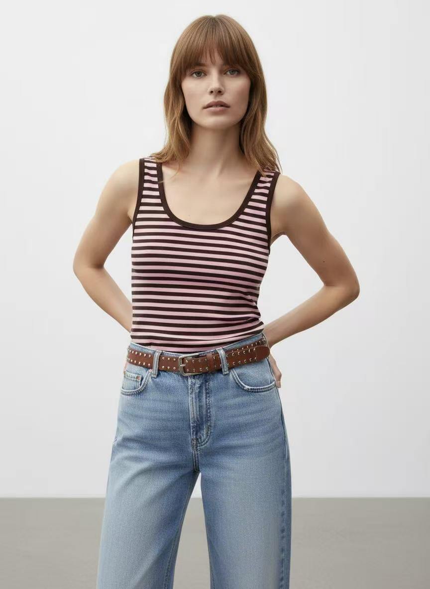 Liv Striped Basic Top