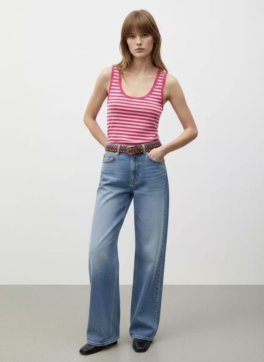 Liv Striped Basic Top