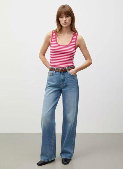 Liv Striped Basic Top