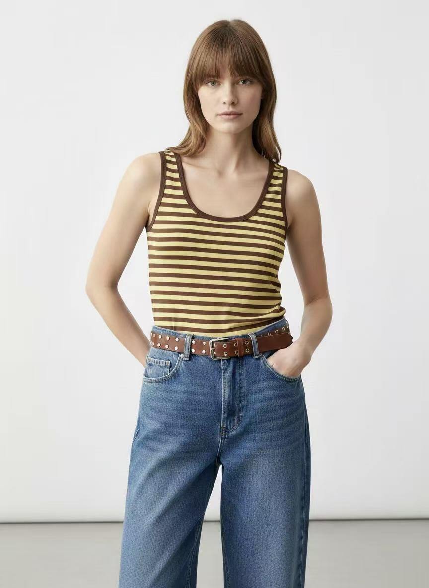 Liv Striped Basic Top