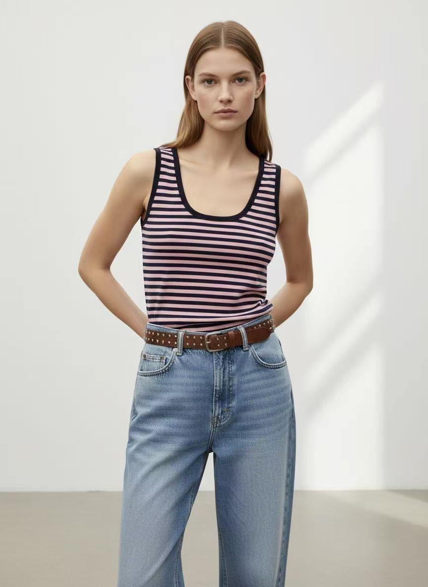 Liv Striped Basic Top