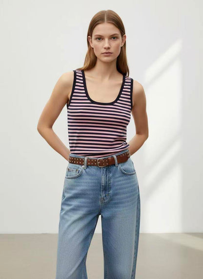 Liv Striped Basic Top