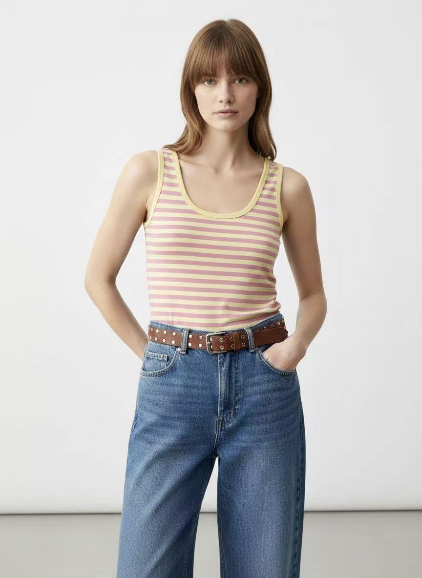 Liv Striped Basic Top