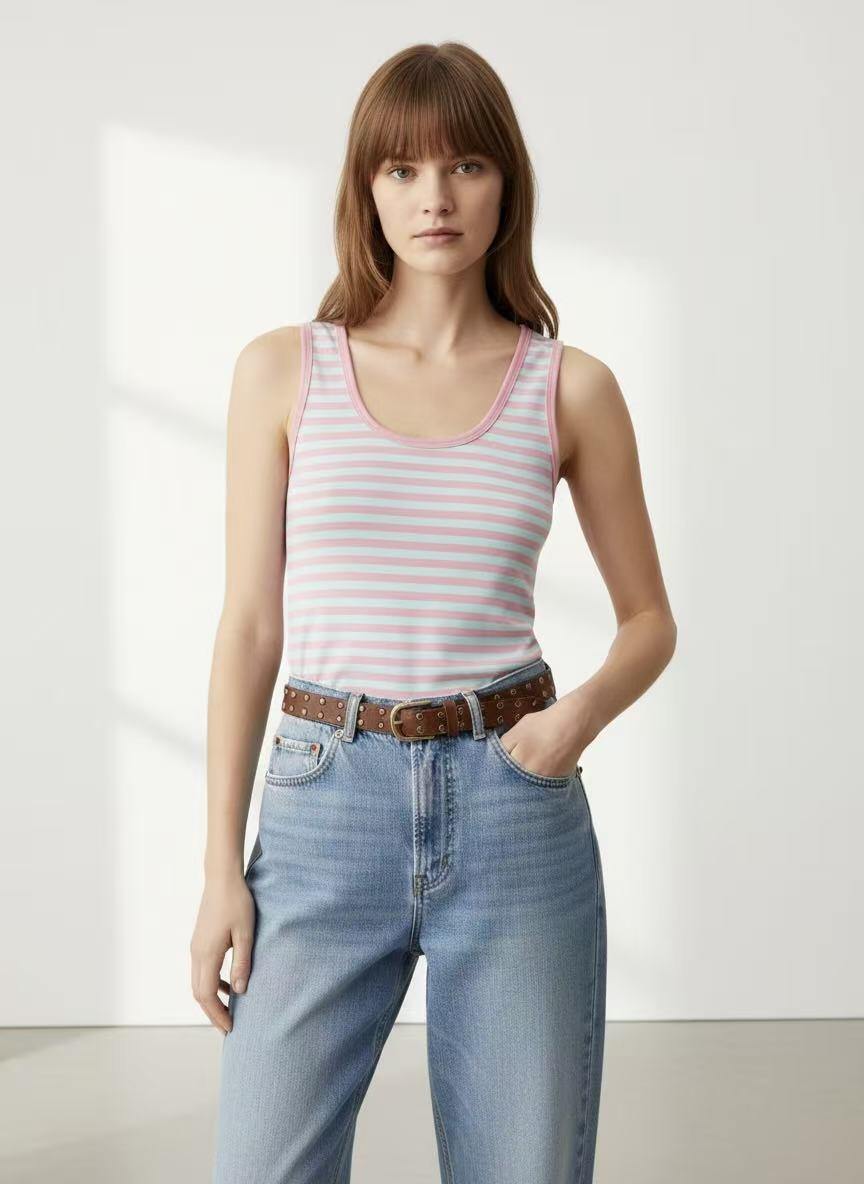 Liv Striped Basic Top