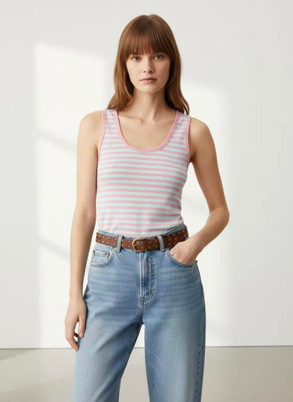 Liv Striped Basic Top