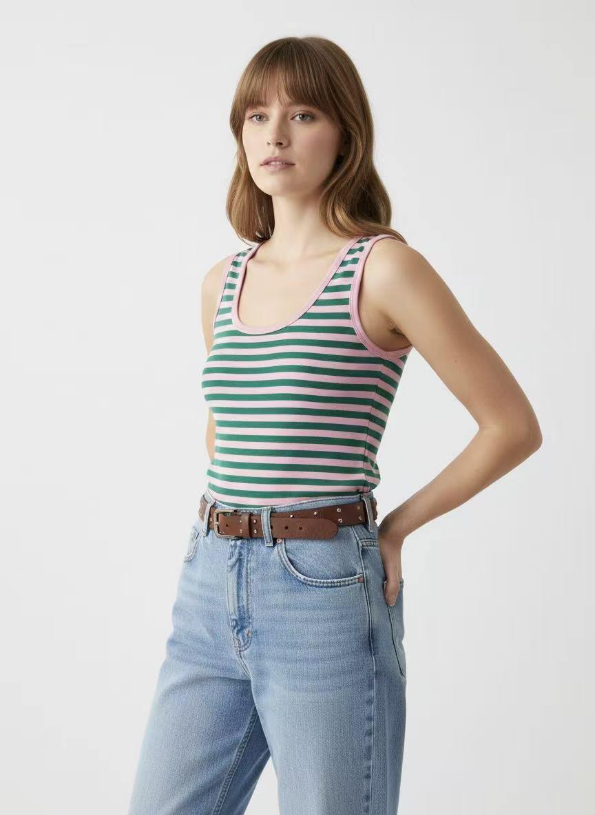 Liv Striped Basic Top
