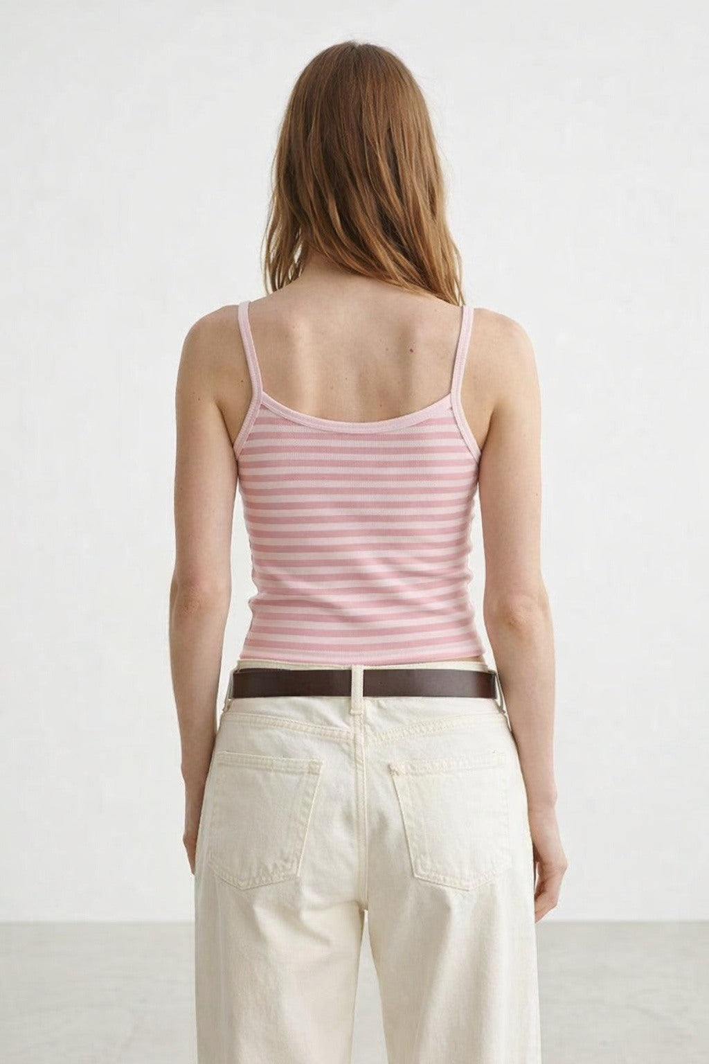 Liv Striped Basic Top with thin straps