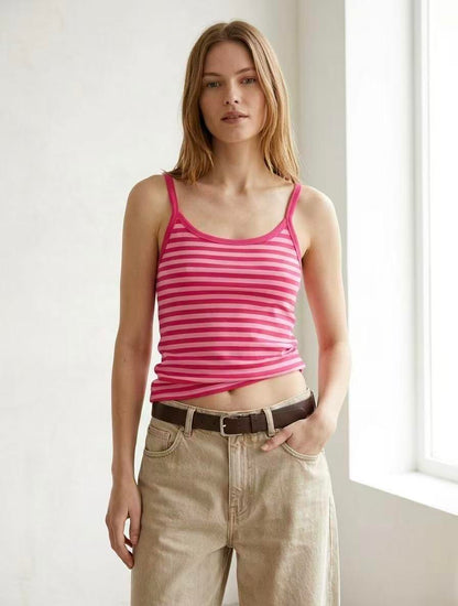 Liv Striped Basic Top with thin straps