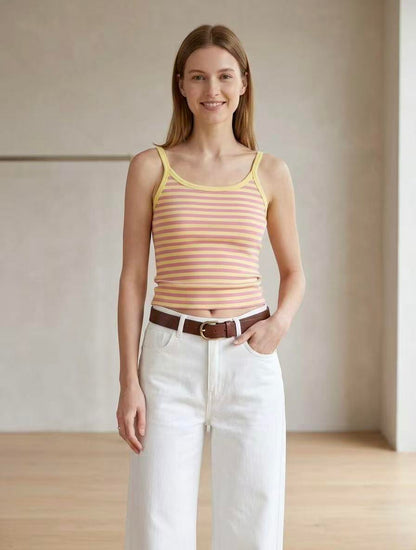 Liv Striped Basic Top with thin straps