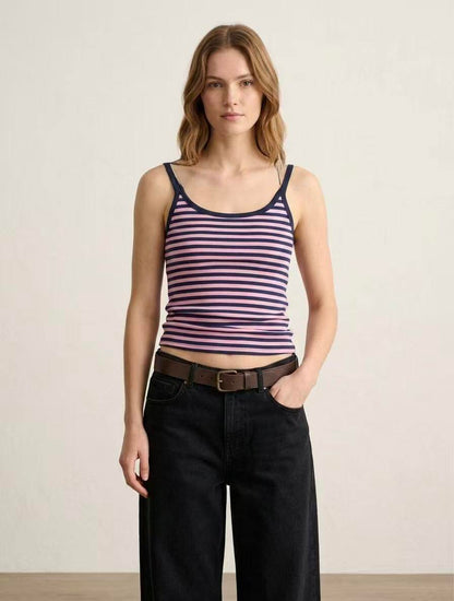 Liv Striped Basic Top with thin straps