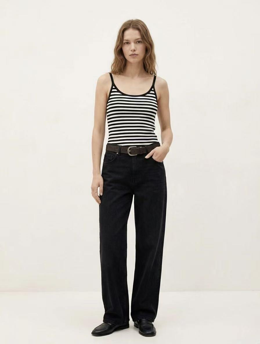 Liv Striped Basic Top with thin straps
