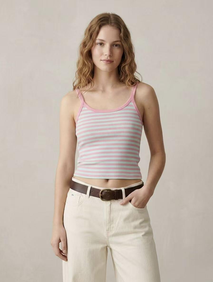 Liv Striped Basic Top with thin straps