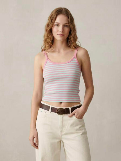 Liv Striped Basic Top with thin straps