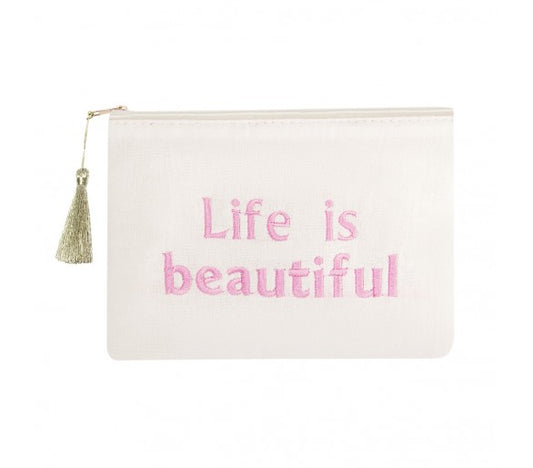 Life is beautiful toilettas/make up tas