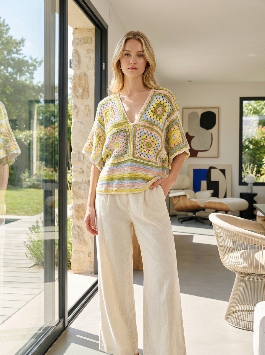 Zomerse Granny Square Top