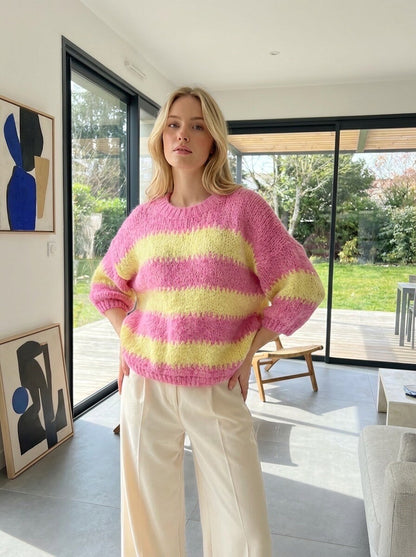 Stripe Happy Knit