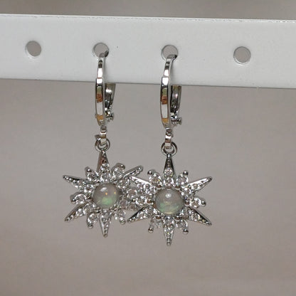 Rhinestone Sun earrings. 