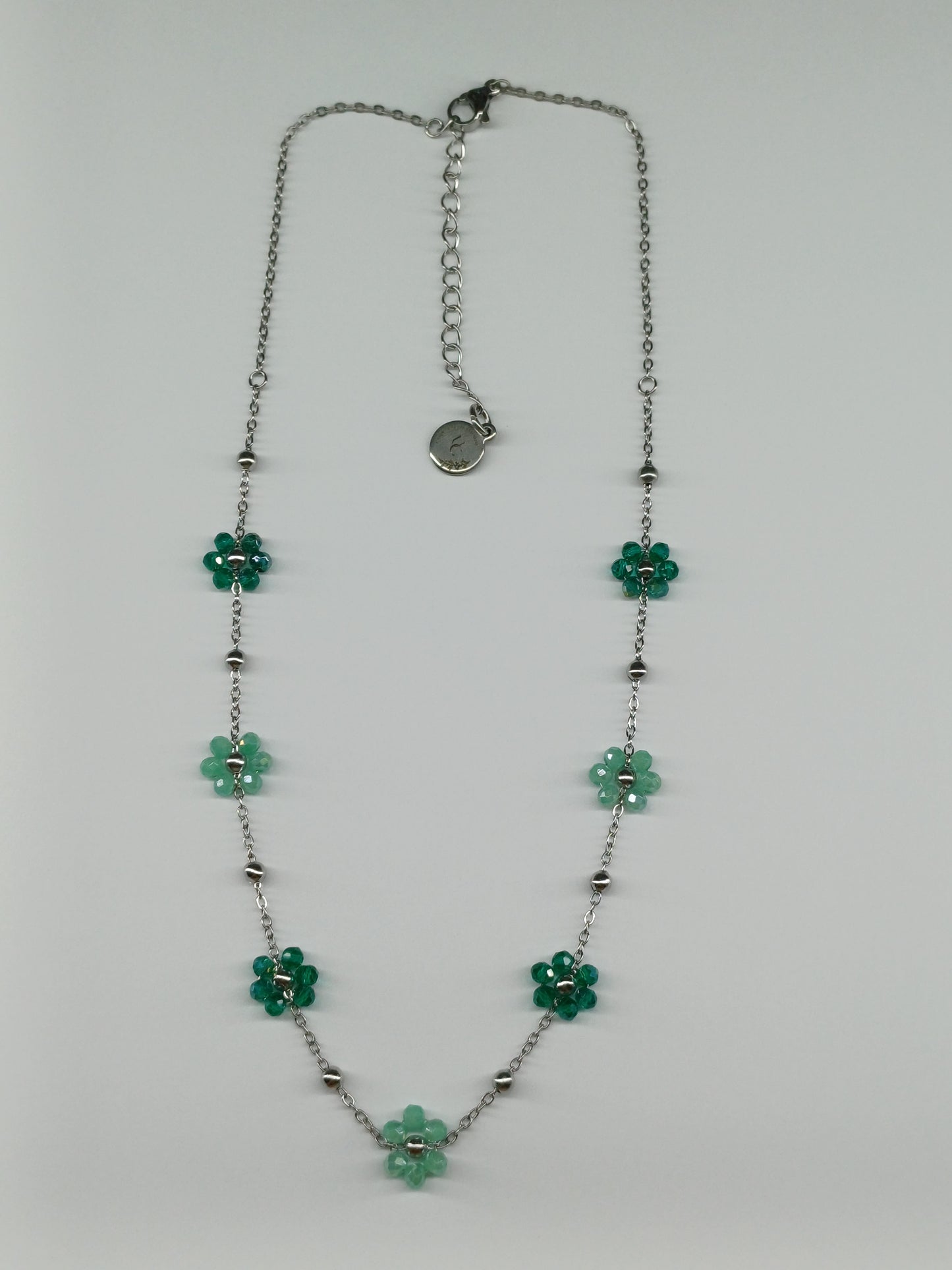 Groene bloemen ketting