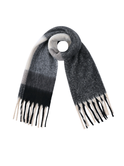 Black & Grey Check Scarf