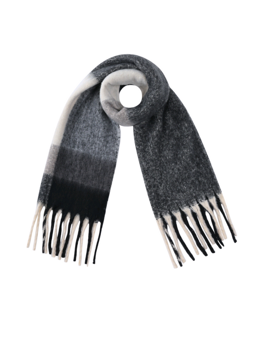 Black & Grey Check Scarf