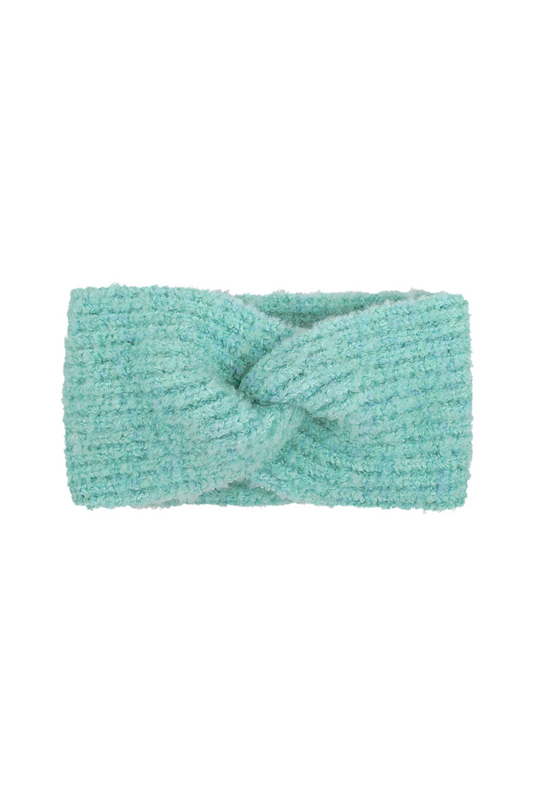 Warme winter hoofdband turquoise