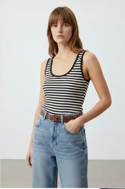 Liv Striped Basic Top