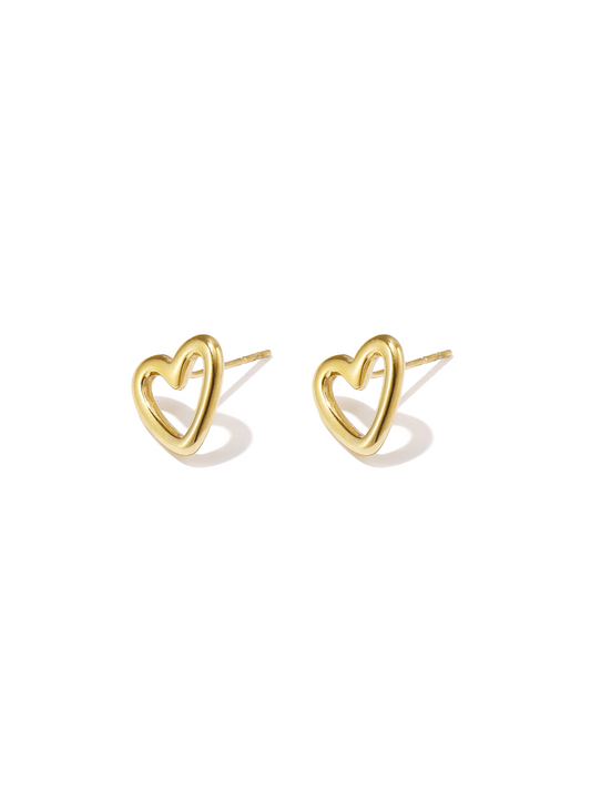 Open Heart Studs gold
