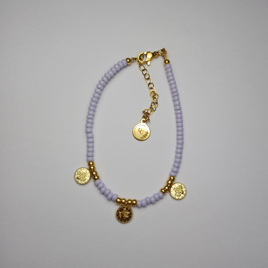 Lila coin armband