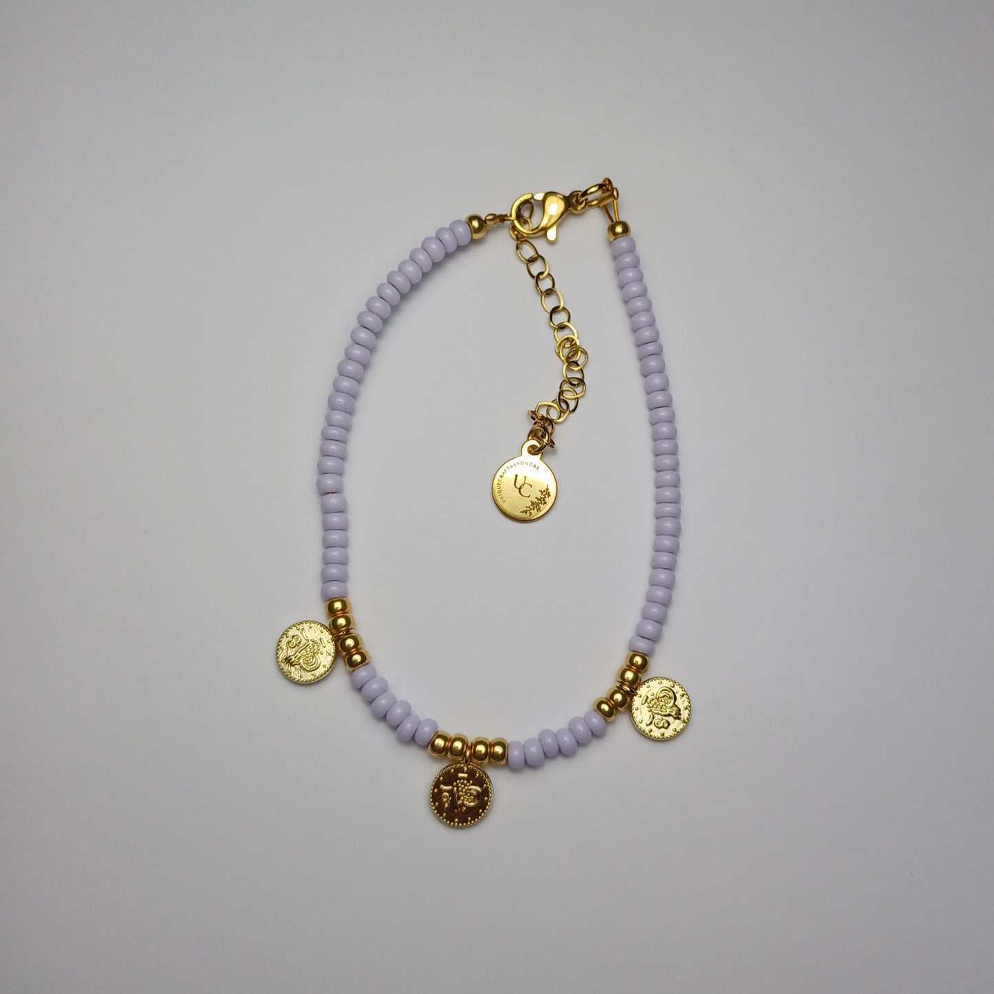 Purple coin bracelet