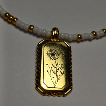 Golden flower necklace