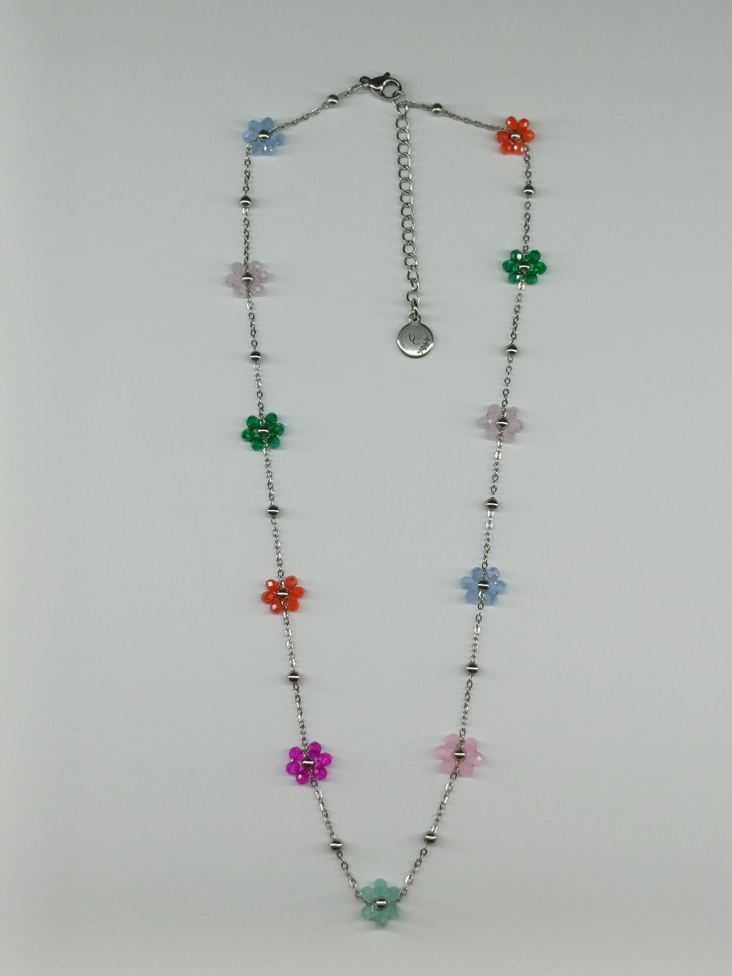 Multi bloemen ketting