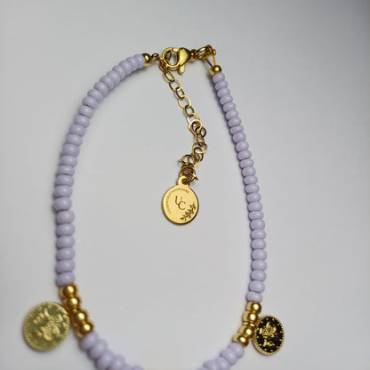 Purple coin bracelet