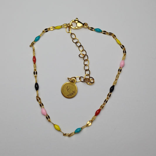 Colorful bracelet gold