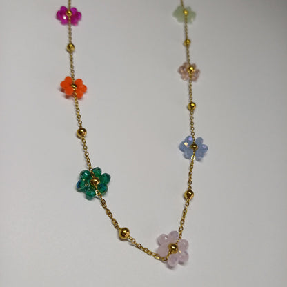 Bloemen mix ketting