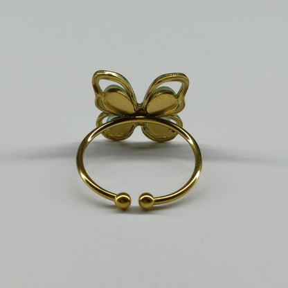 Sage butterfly ring